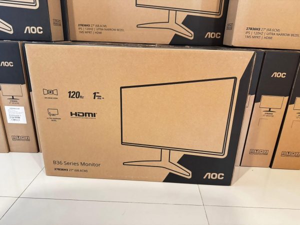 MONITOR (จอมอนิเตอร์) AOC 27B36H3/67 - 27 INCH IPS FHD 120Hz ADAPTIVE SYNC ของใหม่ ไม่แกะกล่อง ประกัน 3 ปีเต็ม